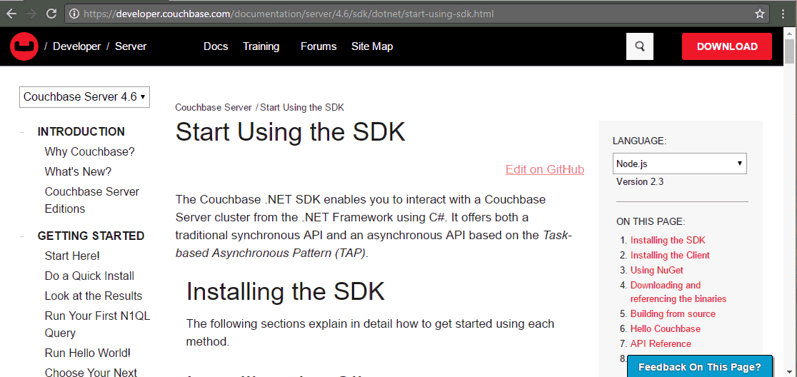 Documentation feedback