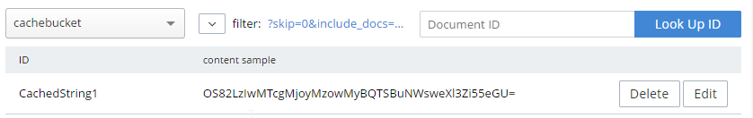 String cached in Couchbase
