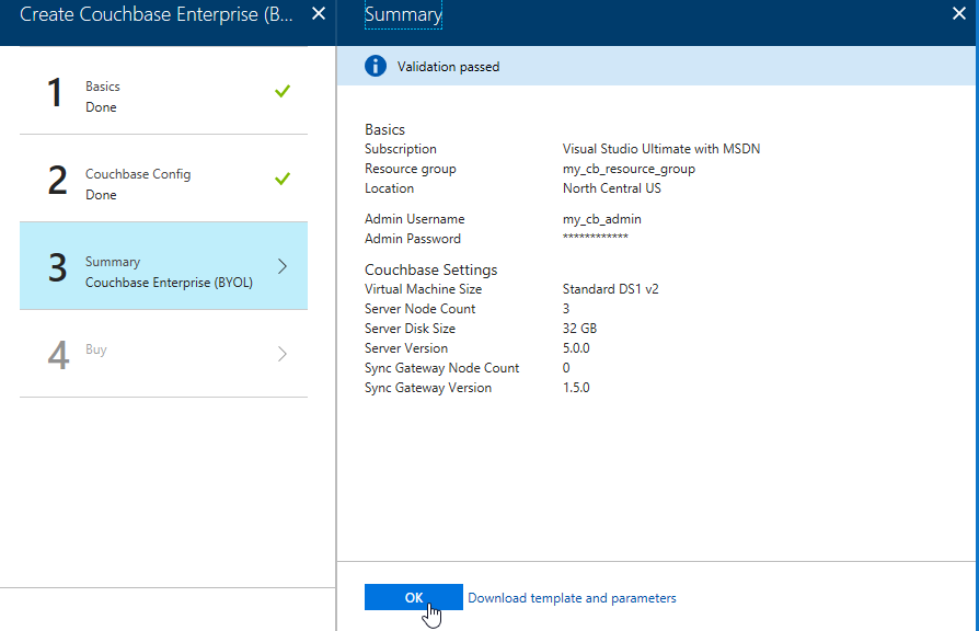 Azure step 3 - summary