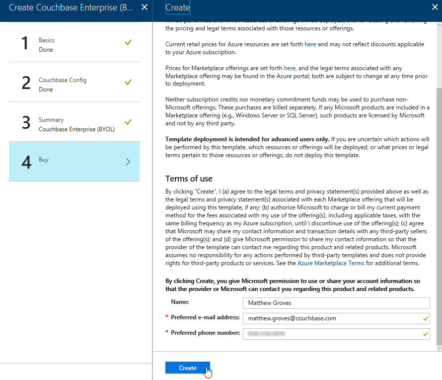 Azure step 4 - buy