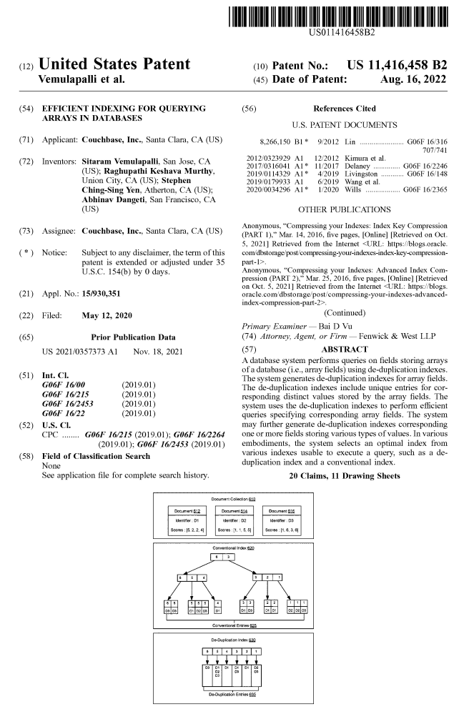Couchbase third patent