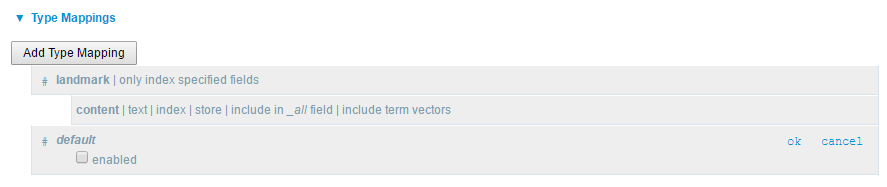 Disable default type mapping on full text search