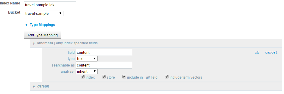 Create child field for full text search